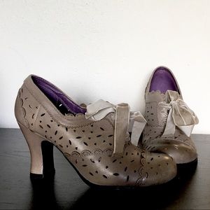 Mojo Moxy Cut Out Lace Up Pumps Heels